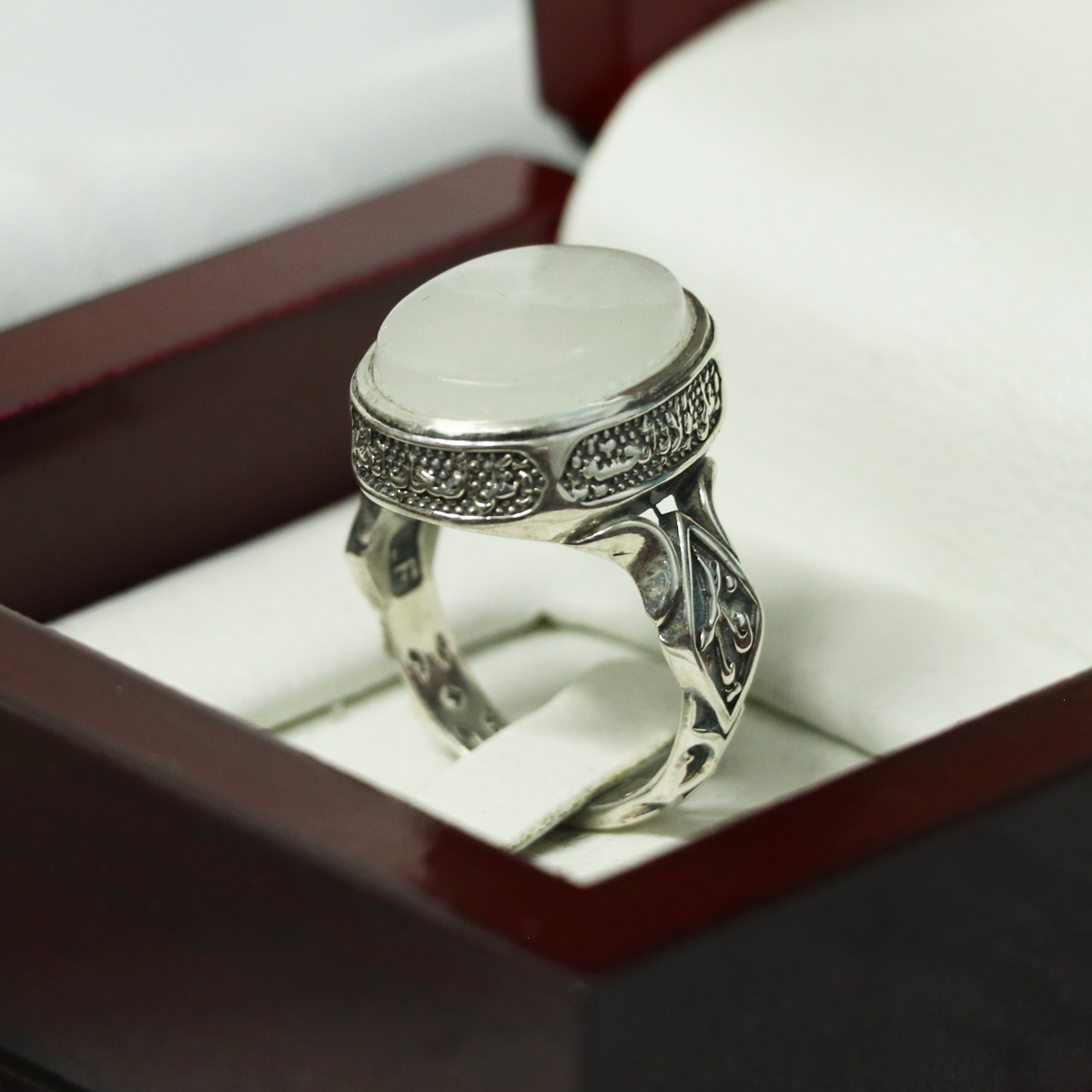 انگشتر نقره سنگ حرم امام حسین علیه السلام کد 367